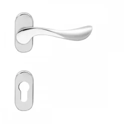 Béquille double sur rosaces étroites Stockholm - inox - diamètre 39 mm KARCHER DESIGN