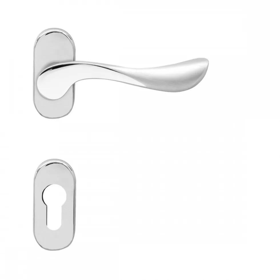 Béquille double sur rosaces étroites Stockholm - inox - diamètre 39 mm KARCHER DESIGN