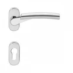 Béquille double sur rosace étroites - inox poli et satiné - Ø 18 mm KARCHER DESIGN