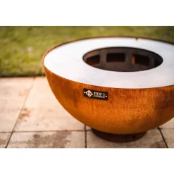 Brasero barbecue plancha boule Oxy - diametre 100 cm + grille FEU DU JARDIN