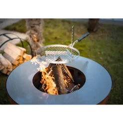 Brasero barbecue plancha boule Oxy - diametre 100 cm + grille FEU DU JARDIN