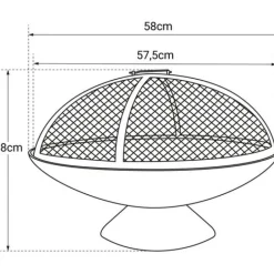 Brasero en fonte avec cloche en acier - Junto COOK IN GARDEN