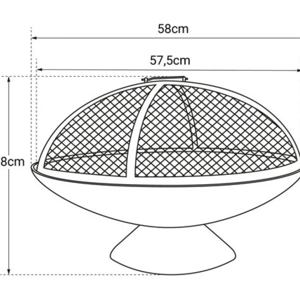 Brasero en fonte avec cloche en acier - Junto COOK IN GARDEN