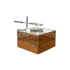 Brasero plancha d'extérieur - CUBE 750 - Oxyde FEU DU JARDIN