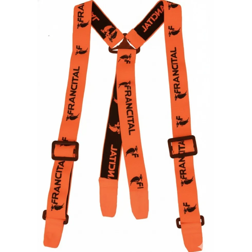 Bretelles à boutonnière - orange fluo - taille unique FRANCITAL