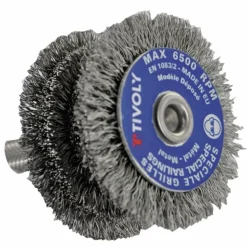 Brosse circulaire acier - spéciale barreaux - queue cylindrique TIVOLY