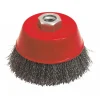 Brosse conique meuleuse - pour décapage - diamètre 80 - acier ondulé LEMAN