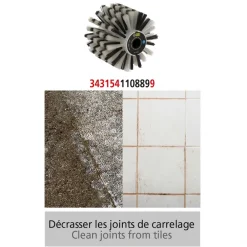 Brosse fibre plastique - nettoyage de toutes surfaces - 120x100 mm FARTOOLS