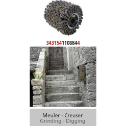 Brosse fibres torsadées métal - pour rénovateur REX 120-200 - meulage FARTOOLS