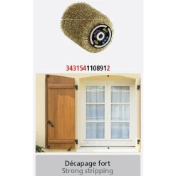 Brosse fils acier laitonné - pour rénovateur Rex 80 - 80x100 mm FARTOOLS