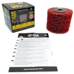 Brosse fils nylon rouge pour rénovateur - grain 60 FARTOOLS