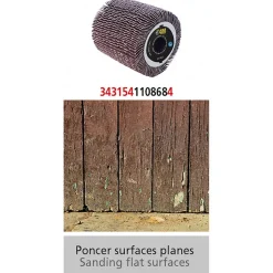 Brosse à lamelles grain 80 pour rénovateur REX 120/200 - 120x100 mm FARTOOLS