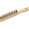 Brosse métallique à manche en bois - acier trempé MOB