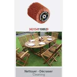 Brosse nylon abrasif - pour rénovateur Rex 80 - 80 x 100 mm FARTOOLS