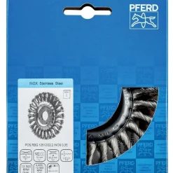 Brosse plate RBG torsadée inox 125x12x22,2 mm - 530788 PFERD