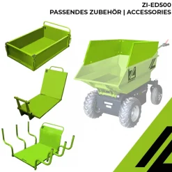 Brouette électrique - 1000W - 500kg - ZI-ED500 ZIPPER