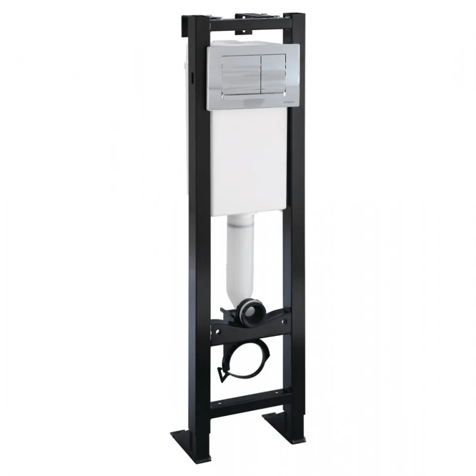 Bâti-support WC autoportant avec réservoir et double commande basculante PRESTO
