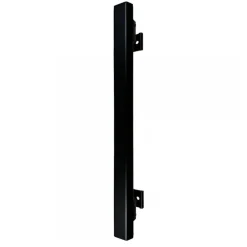 Bâton maréchal Phare en aluminium laqué noir mat 9005 - adaptable Atrius
