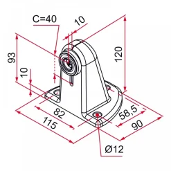 Butée aluminium - pour portail - réglable TIRARD