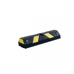 Butée de parking caoutchouc noir/jaune + fixations - longueur 500mm VISO