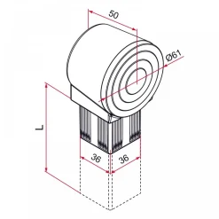 Butoir de portail avec tube ral 9005 - Arréstop noir TIRARD