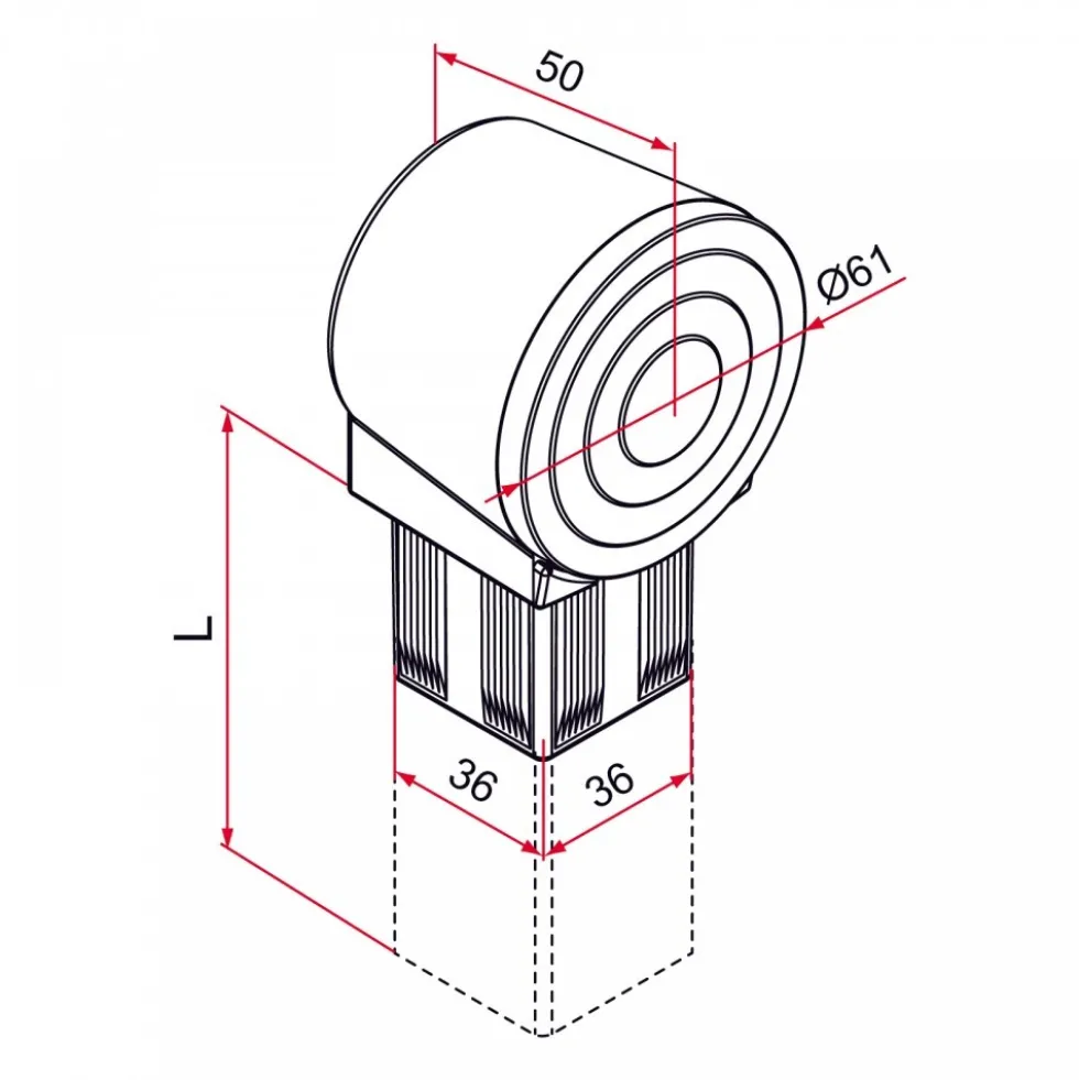 Butoir de portail avec tube ral 9005 - Arréstop noir TIRARD