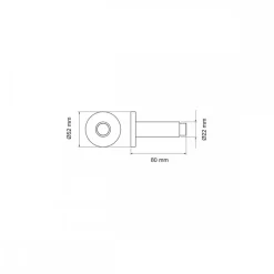 Butoir de porte mural rond en inox - série EZ210 - diamètre 52 mm KARCHER DESIGN