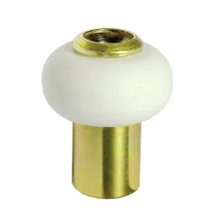 Butoir de sol acier laitonné - diamètre 30 mm - bourrelet blanc CIVIC