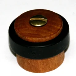 Butoir de sol - pour parquet hêtre verni - diamètre 35 mm - bague noir CIVIC