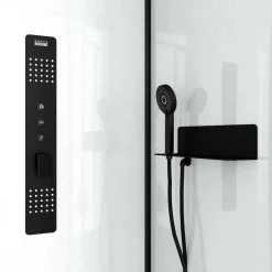 Cabine de douche hydromassante 115x90 cm Urban 2 - porte coulissante - receveur bas AURLANE
