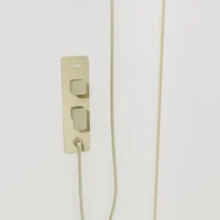 Cabine de douche 1/4 rond 90 cm dorée à porte coulissante - Goldy AURLANE