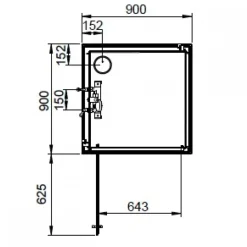 Cabine de douche 90x90 cm Iziglass 2 - porte pivotante - mitigeur mécanique LEDA