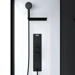 Cabine de douche 110x80 cm Pozzy 4 - hydromassante - porte coulissante AURLANE