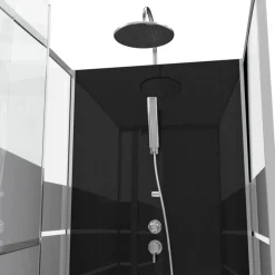 Cabine de douche 70 x 70 cm Study avec porte pivotante sérigraphiée AURLANE