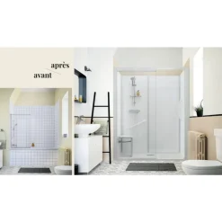 Cabine douche Kinemagic Sérénité Haute 160 x 80 cm - porte coulissante KINEDO