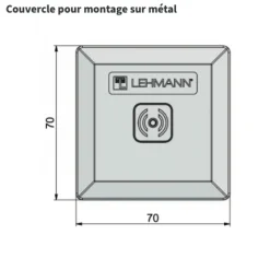 Cache avant pour serrure électronique à badge Mifare - porte métallique LEHMANN