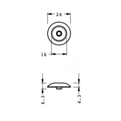 Cache blanc pour embase 835 CAMAR