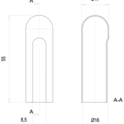 Cache-paumelle aluminium à tête ronde pour Bixacta - Ø 17 mm - blanc OTLAV