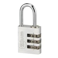 Cadenas aluminium à code - ALUCODE - 3 molettes - gris FTH THIRARD