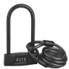 Cadenas antivol à code avec cable acier - UP - 4 molettes - noir FTH THIRARD