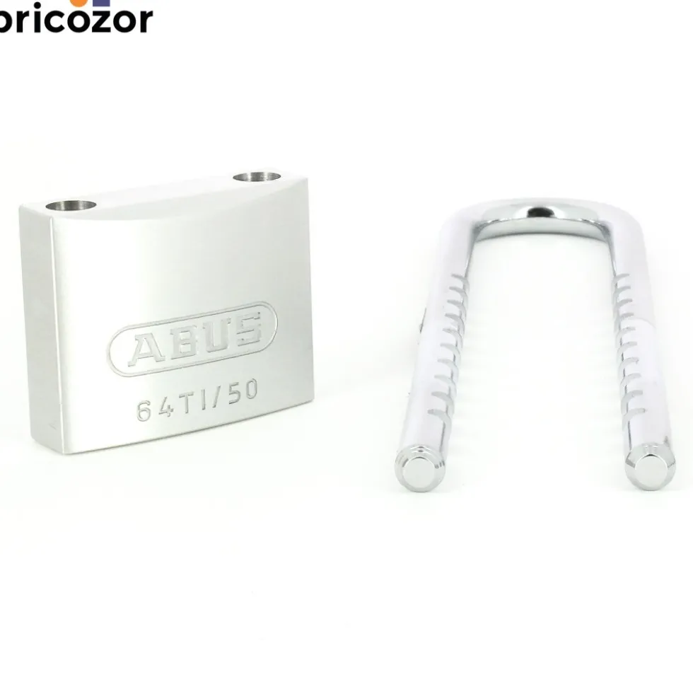 Cadenas à clé - anse longue réglable acier cémenté -TITALIUM™ -64TI/HB ABUS