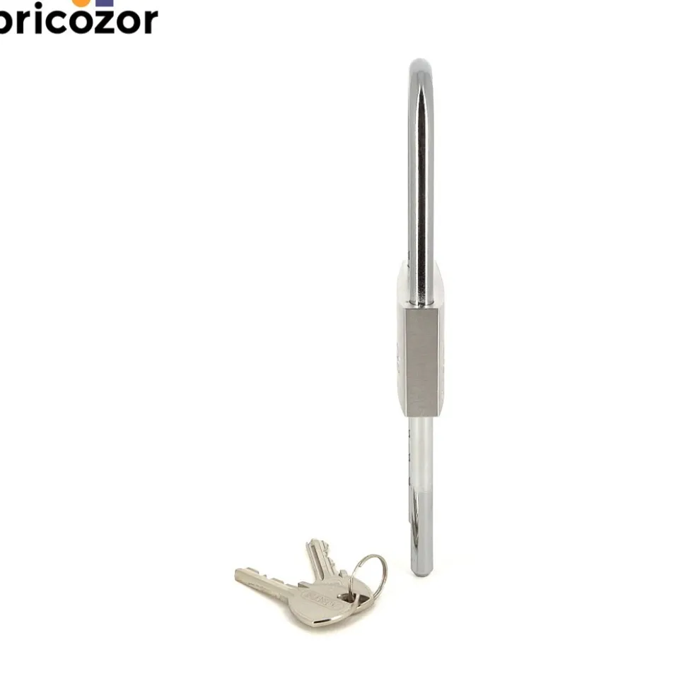 Cadenas à clé - anse longue réglable acier cémenté -TITALIUM™ -64TI/HB ABUS