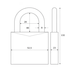 Cadenas à clé avec pare-chocs Silver Rock Série 5 - anse haute 5/50HB50 ABUS