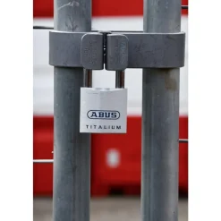 Cadenas à clé - en alu - anse acier cémenté - 80 TITALIUM™ - s'entrouvrant ABUS