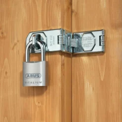 Cadenas à clé - en alu - anse acier cémenté - 80 TITALIUM™ - s'entrouvrant ABUS