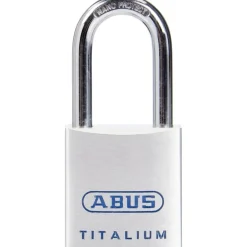 Cadenas à clé - en alu - anse acier cémenté - 80 TITALIUM™ - anse haute ABUS