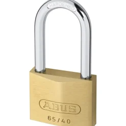 Cadenas à clé en laiton - anse haute cémentée - 65 ABUS