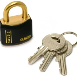 Cadenas à clé - laiton - T84MB Nautic - s'entrouvrant ABUS