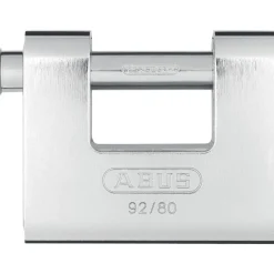 Cadenas à clé rectangulaire gainé acier anse acier trempé 92/80 - s'entrouvrant ABUS