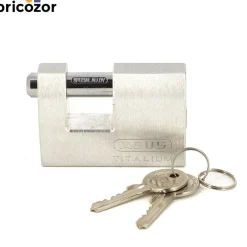 Cadenas à clé - rectangulaire - 70 mm - aluminium Titalium - 82TI/70 ABUS